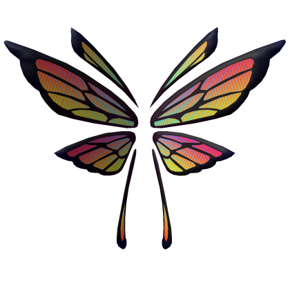 color changing wings - rainbow