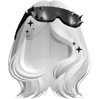 Swirly Y2K Goggles Wolfcut Messy Hair in White  Roblox item