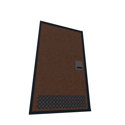 Single dark wood door