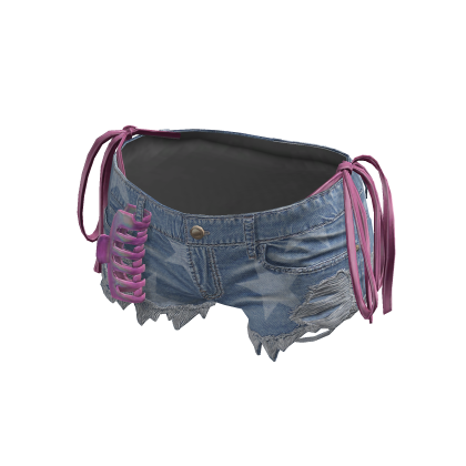 BB Y2K Summer Ripped Light Shorts & Pink Bikini thumbnail