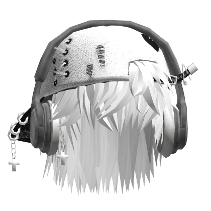 Messy Emo Anime Spiky Hair w/ Y2K Cap & Earring Roblox item