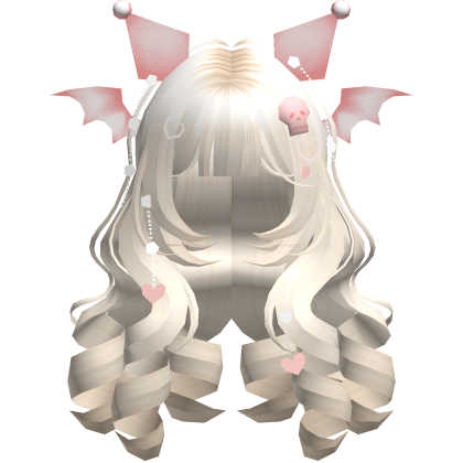 Beige Cute Curly Devil Hair Roblox item
