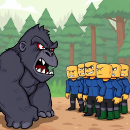 100 People VS 1 Gorilla!