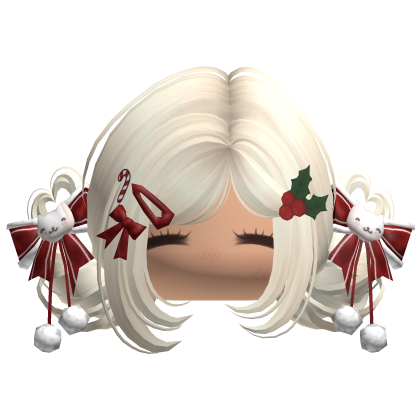 ♡ Christmas Buns w/ Bows (Beige)