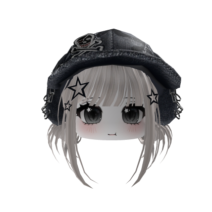 Soft Gray Beret Hair Roblox item