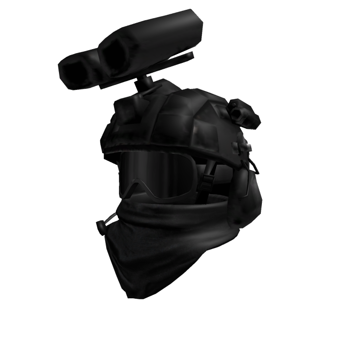 Black Military Helmet with Visor v2