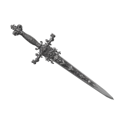 Silver Knight Ornate Medieval Head Dagger  Roblox item