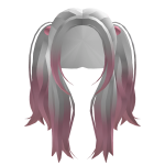 Pink and White Marshmallow Hair with Bow