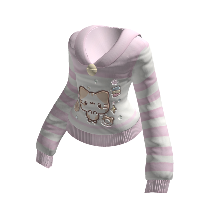 ♡ kawaii kitty oversized shirt ⋆ pink