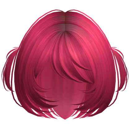 Cute Shy Bob w/ Mini Pigtails Hot Pink