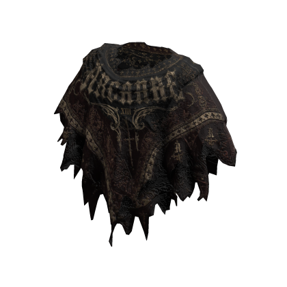 Gothic Rune Tattered Poncho