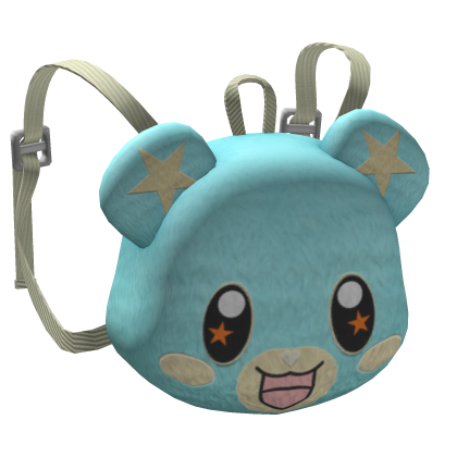 Fluffy Cute Kawaii Bear Backpack in Blue (3.0)