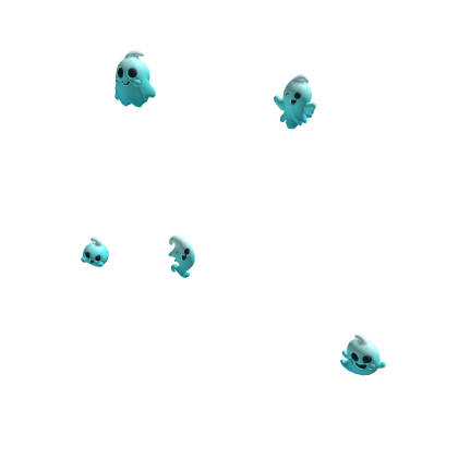 Happy ghosts Group (Cyan) - Non-Glowing
