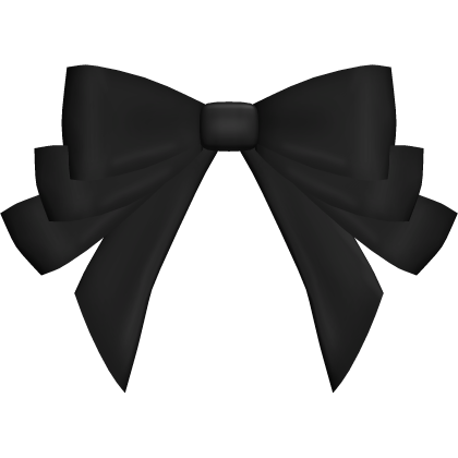 Cute Black Layered Hair Bow Roblox item