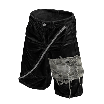Black Archive Wax Bandage Shorts