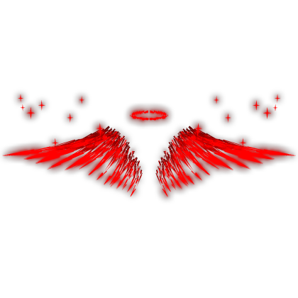 Glowing Sparkle Wings w/ Halo - Red
