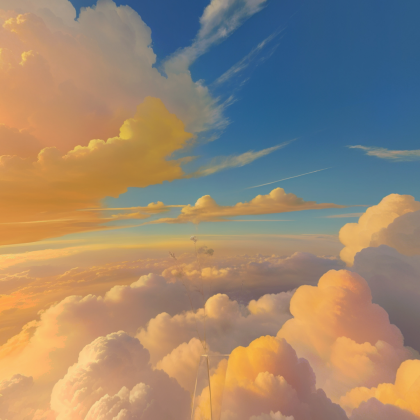 Golden Sunrise Cloudy Sky