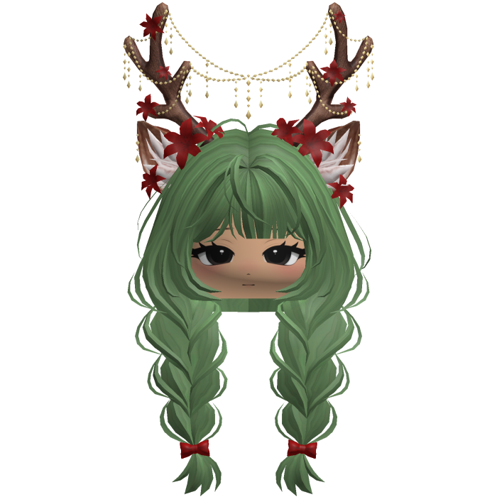 Ethereal Christmas Fairy Fawn Braids w/ Antlers