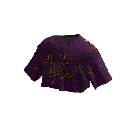 Cropped Baggy Y2K Graphic Tee (Purple)