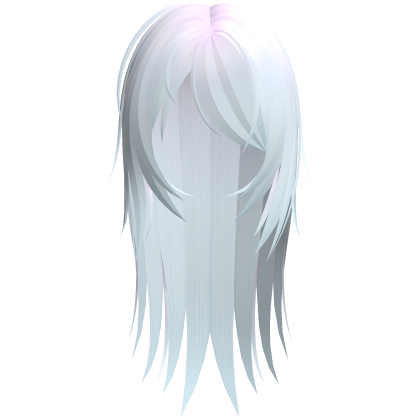 emo pink n blue long hair with messy strands Roblox item