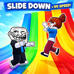 🌈SLIDE DOWN RAINRBOW SLIDE 99 SPEED!🌈{NEW}