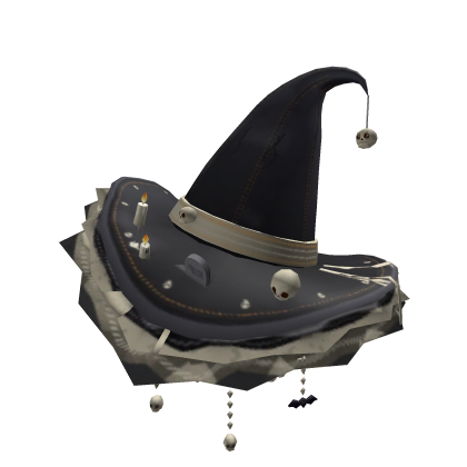 Graveyard Witch Hat Black Skull Candle Goth Emo