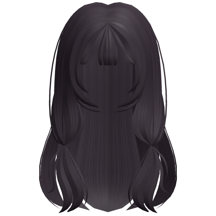 cutesy doll long wavy hair in dark purple