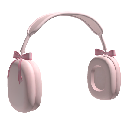 Pink Bow Cute Headphones Roblox item