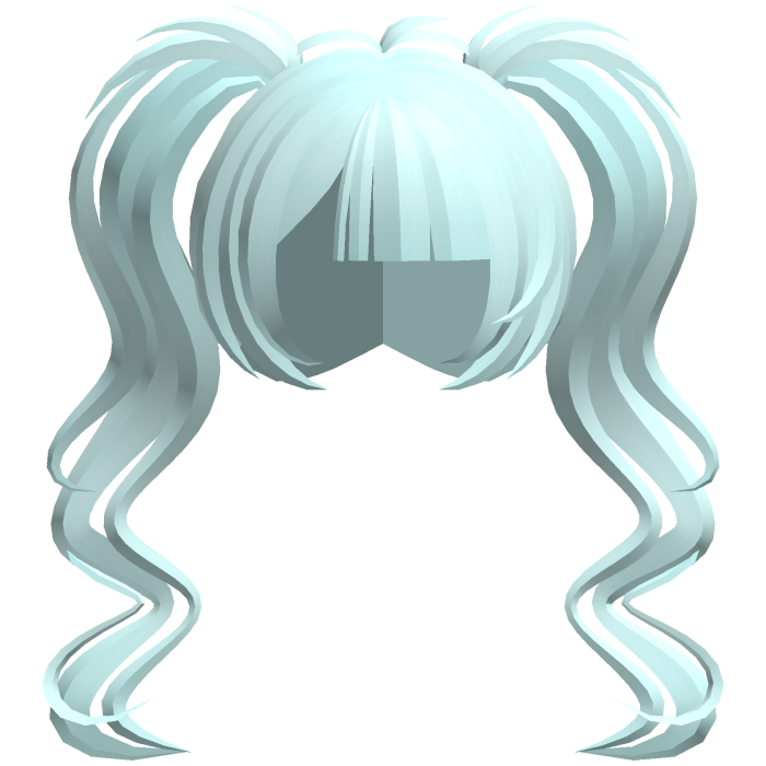 fluffy moe long swirly ponytails teal
