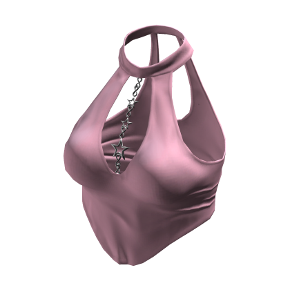 Y2K Star Chain Halter Top Pink [JEYS]