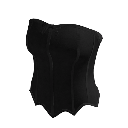 Strapless Boned Corset Top (Black)