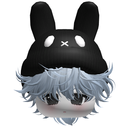 Moe Messy Boy Hair W/ Bunny Hat Sky Blue