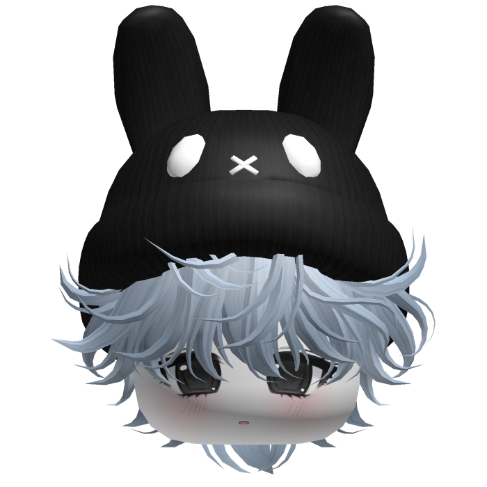 Moe Messy Boy Hair W/ Bunny Hat Sky Blue