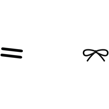 ♡ ꒰ black double line and bow hair clips Roblox item