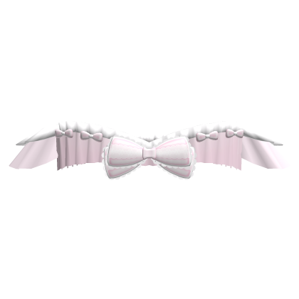 Laced bow shoulder ruffle - pink thumbnail