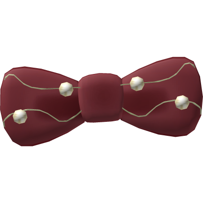 red bow with pearls 
