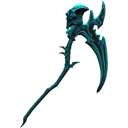 Halloween Turquoise Horror Bone Skeleton Scythe  Roblox item