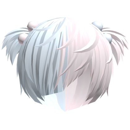 (//_^) bubblegum messy anime vkei emo hair w buns
