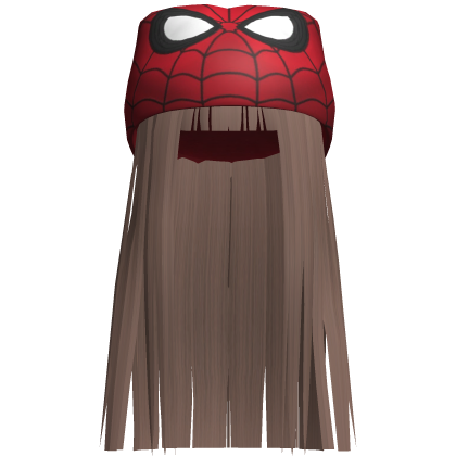 Spider Man Beanie Long Straight Brown Hair