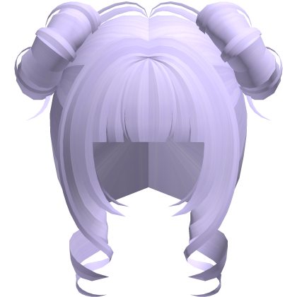curly cutecore moe princess buns purple