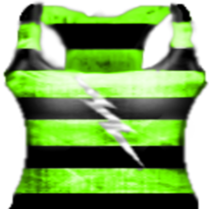 [T.D] Thunerbolt Tank Top - Green Front Roblox decal