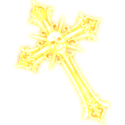 🔥✨GIANT EMISSIVE GOLD GRUNGE CROSS 🔥✨