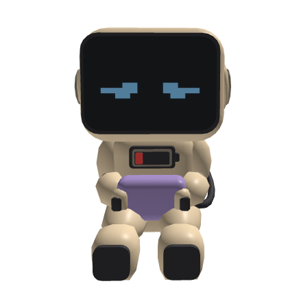 Drained Low Battery Robot Pal