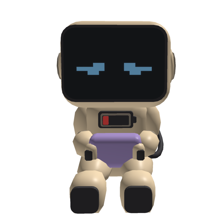 Drained Low Battery Robot Pal