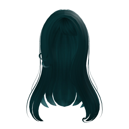 Long Soft Siren Waves Hair Dark Teal Y2K Anime Roblox item