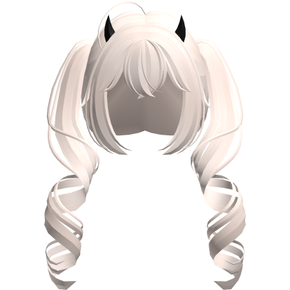 cute anime devil curly blonde pigtails Roblox item