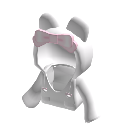 ‿ ♡ cute white open bunny jacket w bow