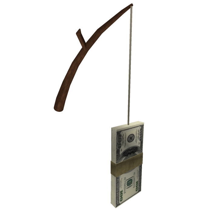 Money On A Stick On Head	