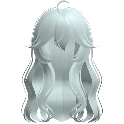 teal long wavy wispy cute shoujo hair