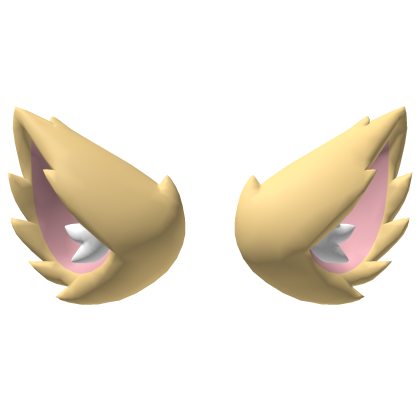 Fluffy Spiky Cartoon Yellow Blonde Anime Ears Roblox item